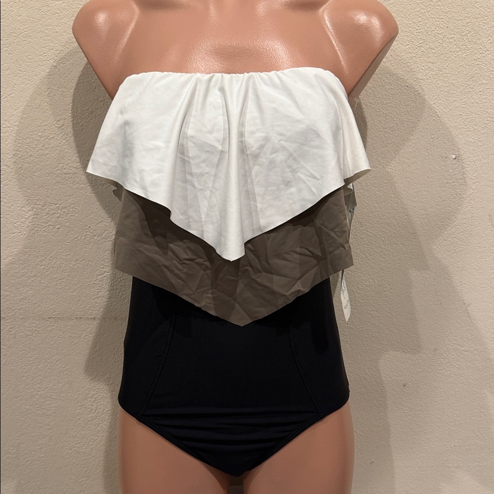 NWT Eco swim bandeau one piece swimsuit size 8